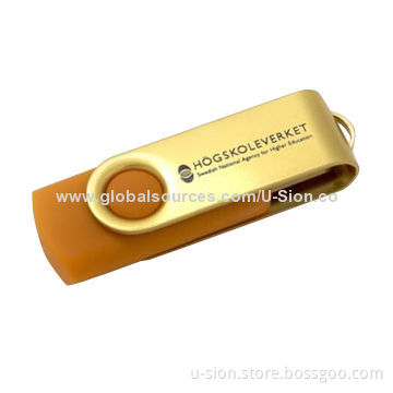 Swivel Metal USB Flash Drives, Customized Logo Printing, Used for Promotional Purposes
